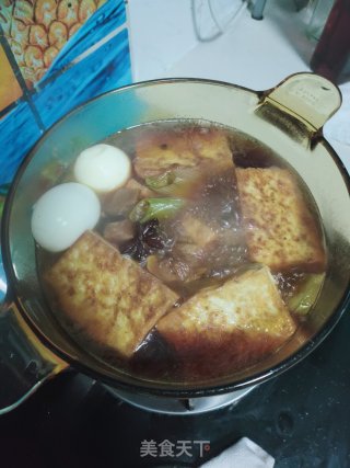 煎豆腐卤鸡翅根的做法步骤：7