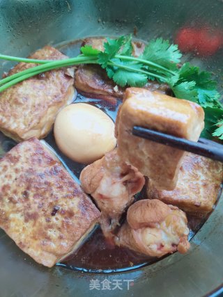 煎豆腐卤鸡翅根的做法步骤：11
