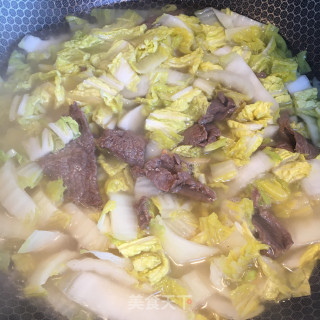 牛肉白菜汤年糕的做法步骤：7