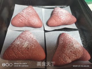 火红豆沙面包的做法步骤：16