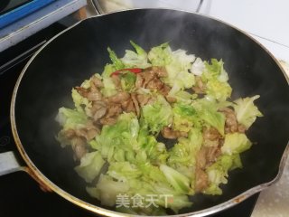 牛肉炒包菜的做法步骤：6