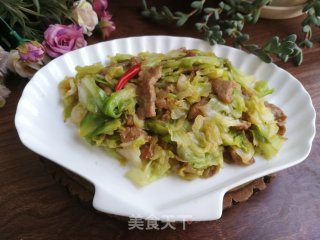 牛肉炒包菜的做法步骤：7