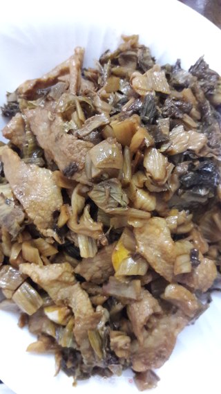 猪肉炒咸芥菜的做法步骤：9