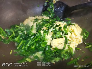 韭菜炒鸡蛋的做法步骤：5
