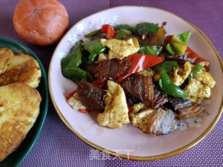 皱皮椒炒腊肉的做法步骤：17