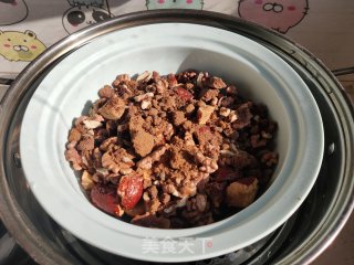 红枣蒸核桃的做法步骤：8