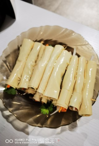 串肉店里的爆款$烤干豆腐卷的做法步骤：9