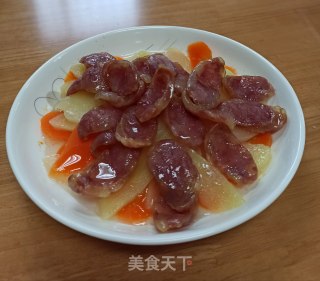 胡萝卜土豆香肠合蒸的做法步骤：6