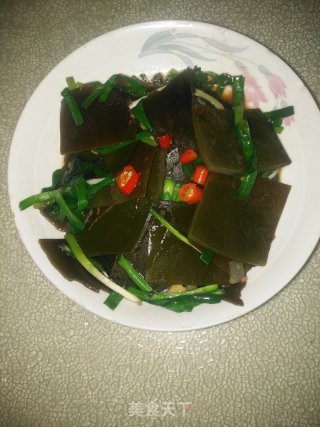 韭菜炒海带的做法步骤：9