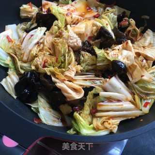 香辣蛋白肉炖白菜的做法步骤：7
