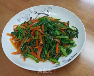 韭菜炒胡萝卜丝的做法步骤：6