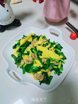 韭菜、扇贝炒鸡蛋的做法步骤：9