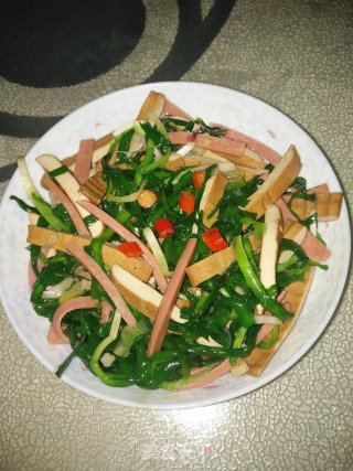 韭菜炒香干的做法步骤：7