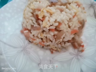 洋葱 红萝卜蛋炒饭的做法步骤：9