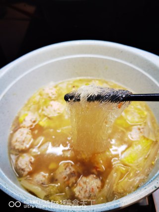 低脂的白菜肉丸炖粉条的做法步骤：29