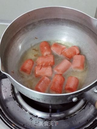 小时候的炸香肠的做法步骤：4