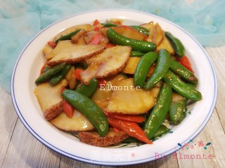 海螺片炒甜豆的做法步骤：14