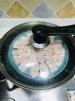肉肠蒸年糕的做法步骤：4