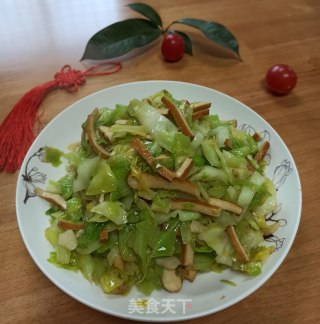 包菜丝炒香干的做法步骤：7