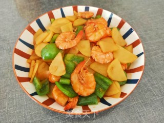 土豆青虾炒辣子的做法步骤：14