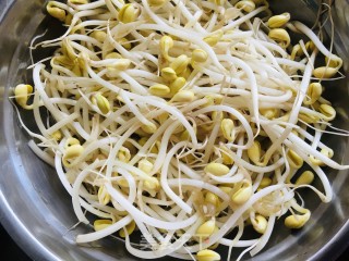 黄豆芽炒豆腐干的做法步骤：1