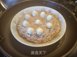 鹌鹑蛋蒸肉饼的做法步骤：10