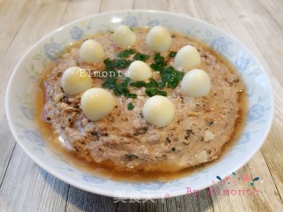 鹌鹑蛋蒸肉饼的做法步骤：14