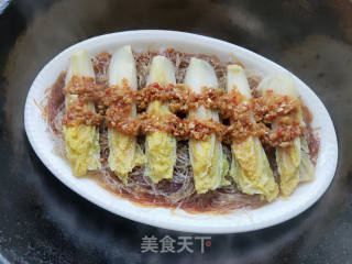 蒜蓉粉丝蒸娃娃菜的做法步骤：9