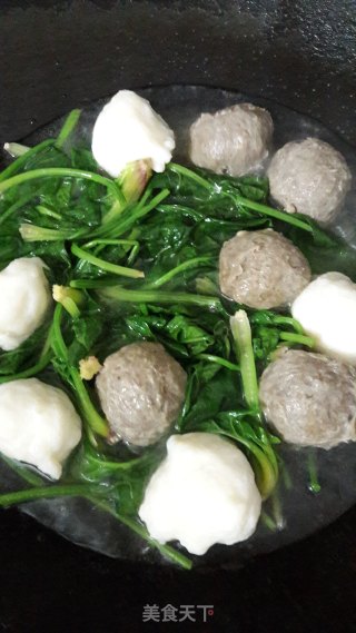 菠菜丸子汤的做法步骤：4