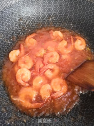 糖醋茄汁虾仁的做法步骤：11