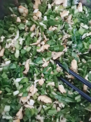 韭菜鸡蛋虾皮包子的做法步骤：4