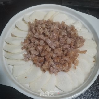 剁椒肉末蒸山药的做法步骤：6