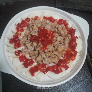 剁椒肉末蒸山药的做法步骤：7
