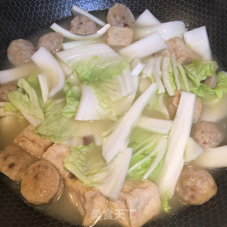 高汤白菜丸子汤的做法步骤：7