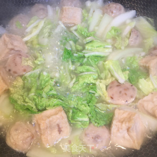 高汤白菜丸子汤的做法步骤：8