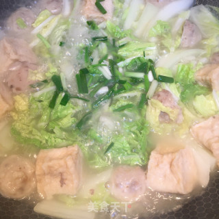 高汤白菜丸子汤的做法步骤：9