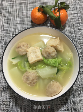 高汤白菜丸子汤的做法步骤：11
