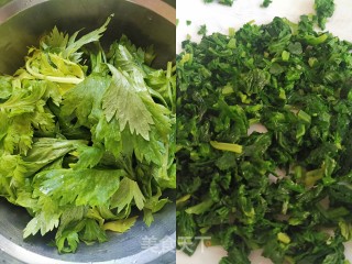 芹菜叶杂粮饼的做法步骤：3