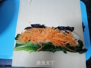 素菜豆皮卷的做法步骤：6