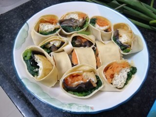 素菜豆皮卷的做法步骤：11