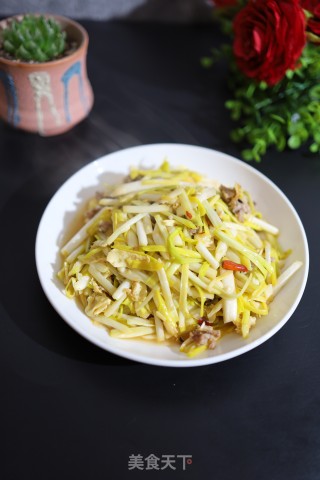 香菇肉末炒韭黄的做法步骤：9