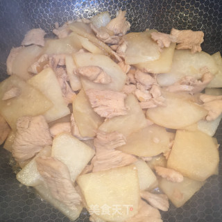 鸡胸肉炒凉薯的做法步骤：5