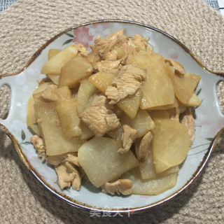 鸡胸肉炒凉薯的做法步骤：7