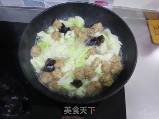 牛肉丸粉条炖白菜（无油清炖更健康）的做法步骤：3