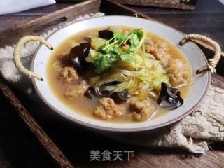 牛肉丸粉条炖白菜（无油清炖更健康）的做法步骤：6