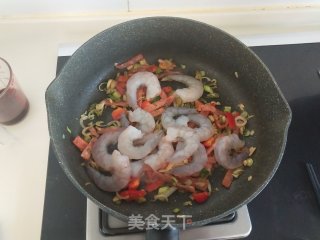 和风蒜虾意面的做法步骤：5
