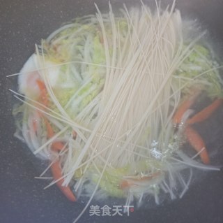 白菜鸡蛋面的做法步骤：5