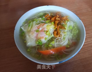 白菜鸡蛋面的做法步骤：7