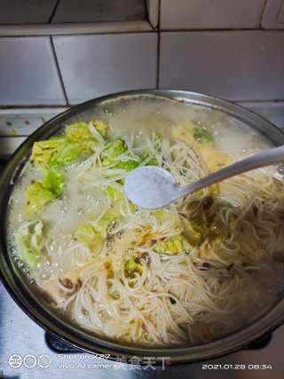 香肠青菜面的做法步骤：5