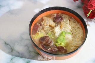 香肠青菜面的做法步骤：6